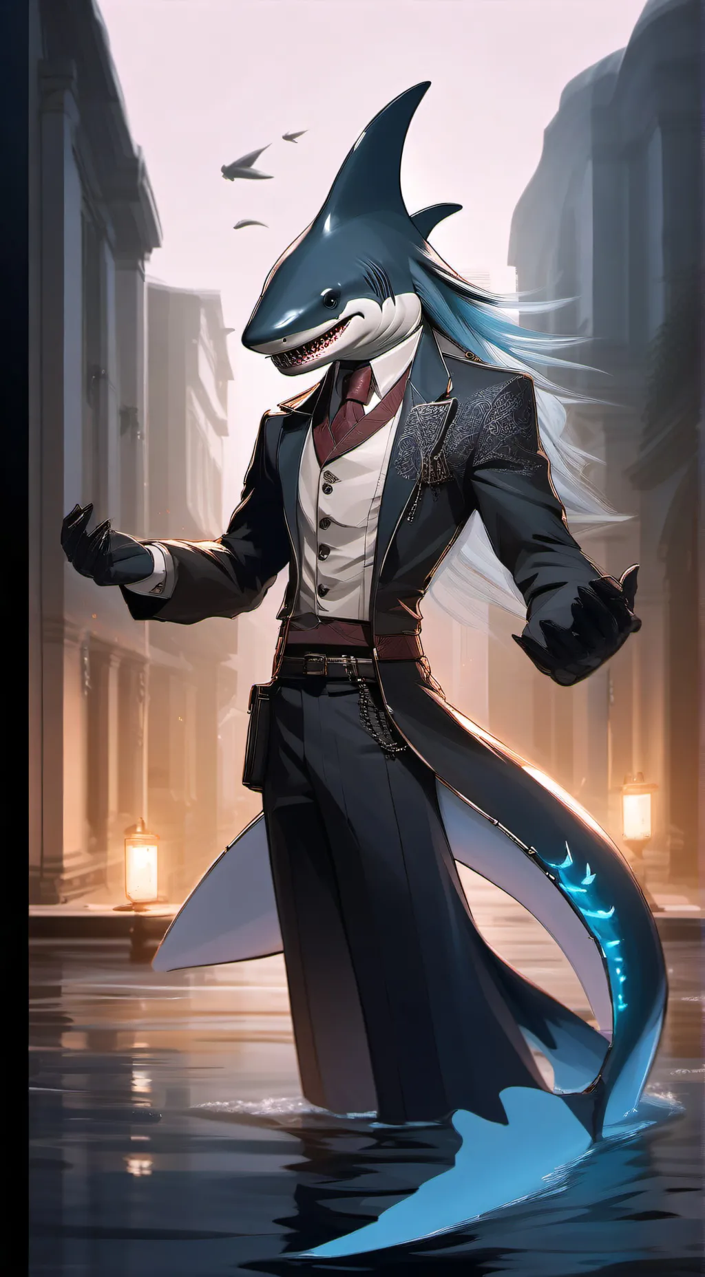 ai character: Game on background