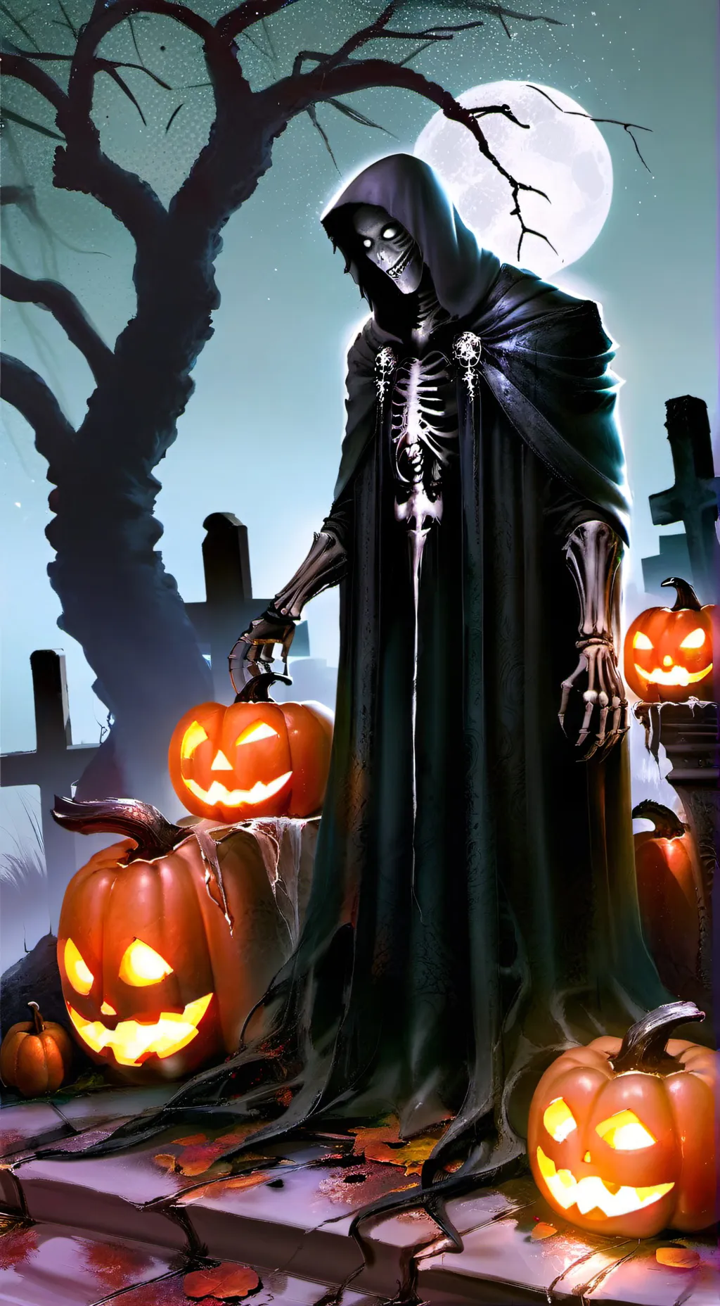 ai character: Forsaken halloween background