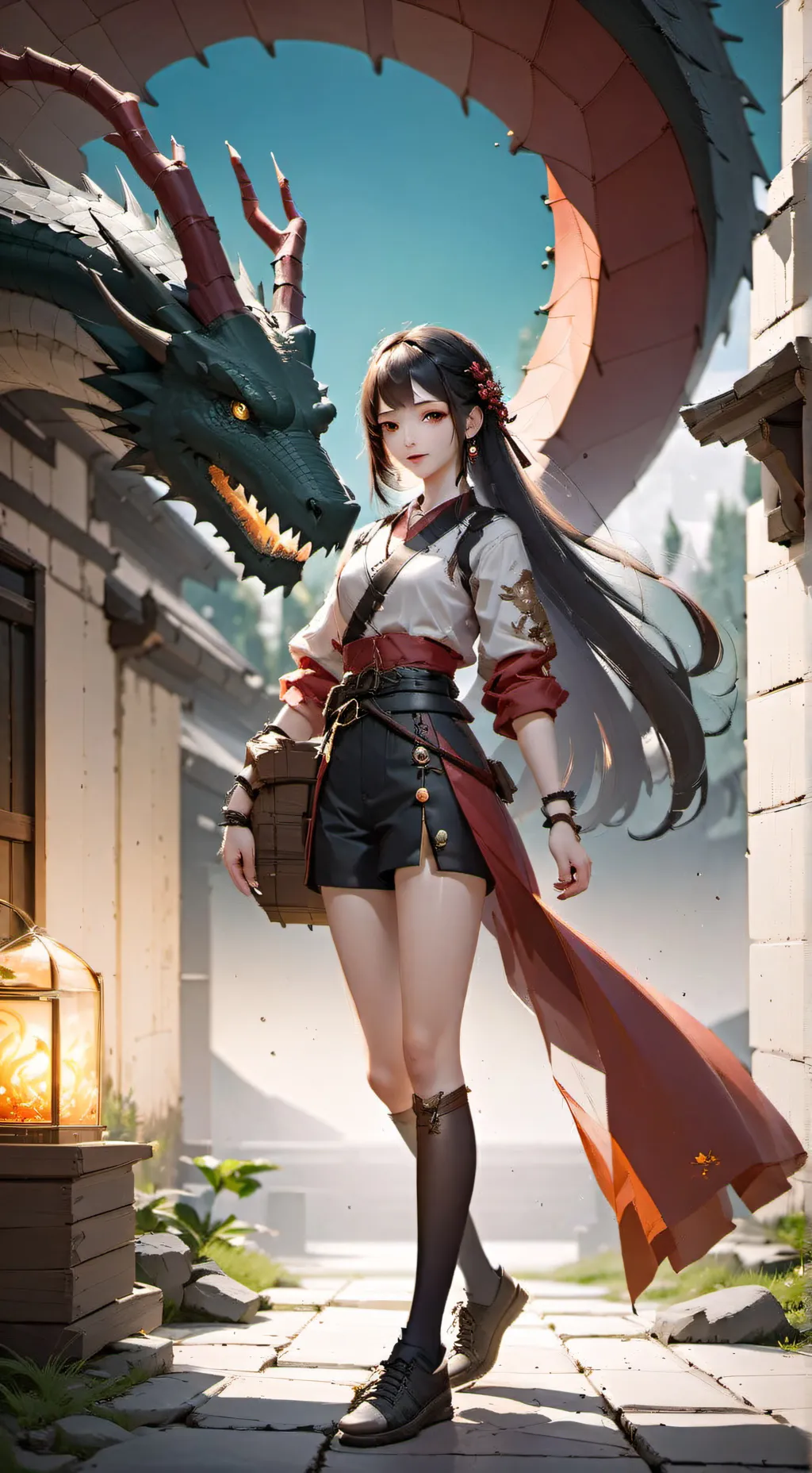 ai character: Dragon school  background