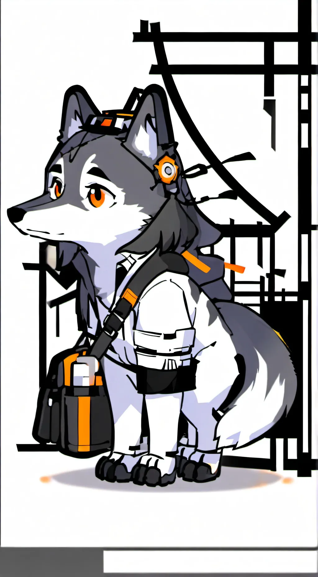 ai character: wolfly  background