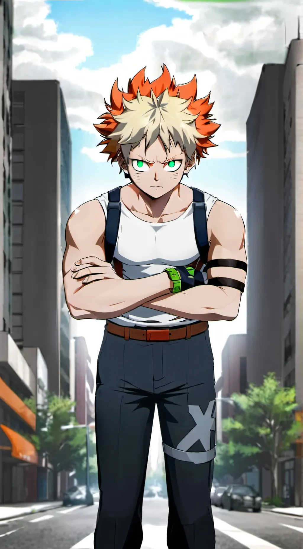 ai character: bakugo  background