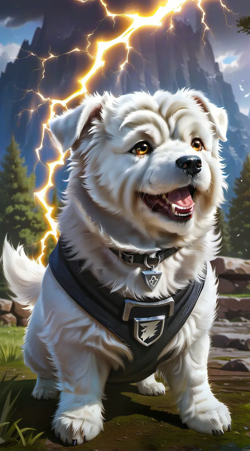 ai character: Hero⚡ background