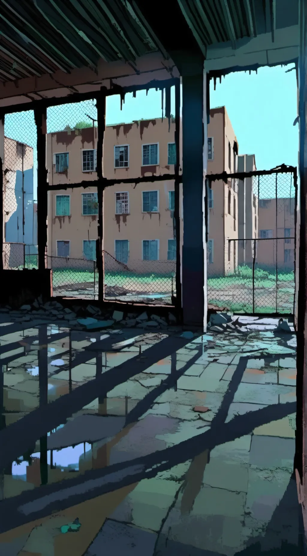 ai character: Slum Life background