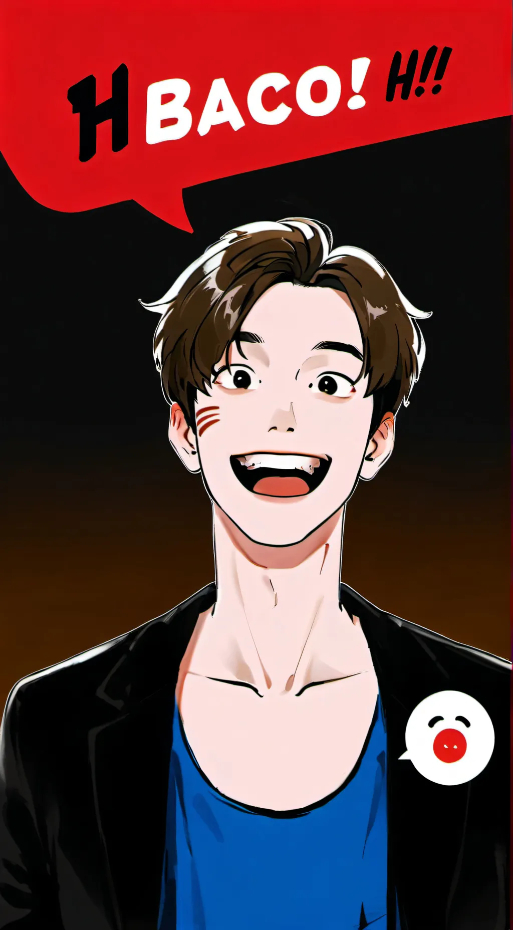 ai character: BACON background