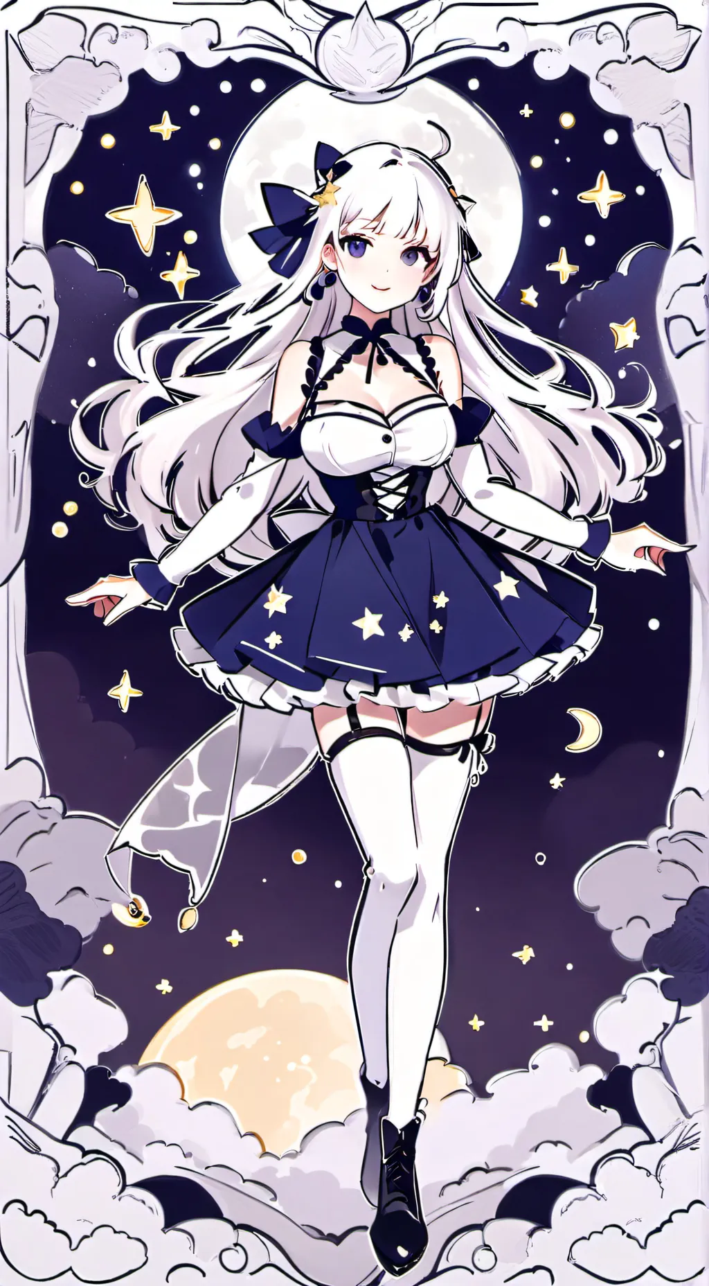 ai character: Moonlit background