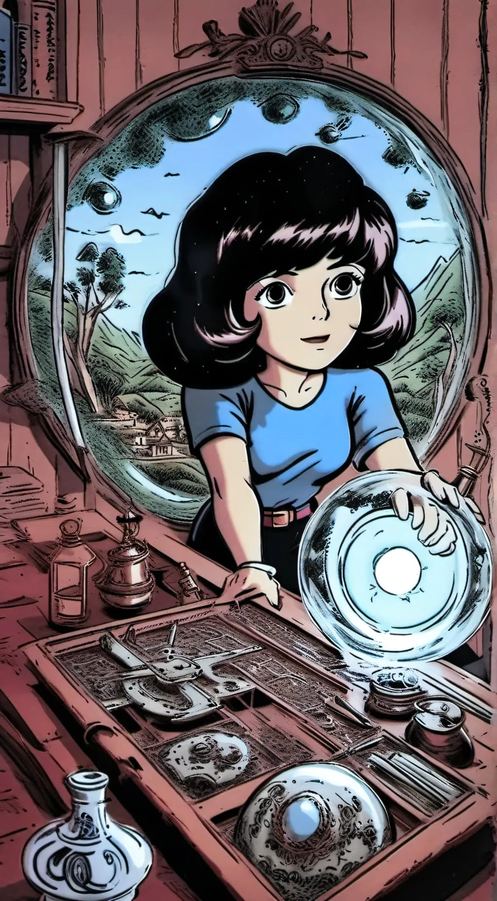 ai character: Dora la ciega🤑🤑🤙🏻 background