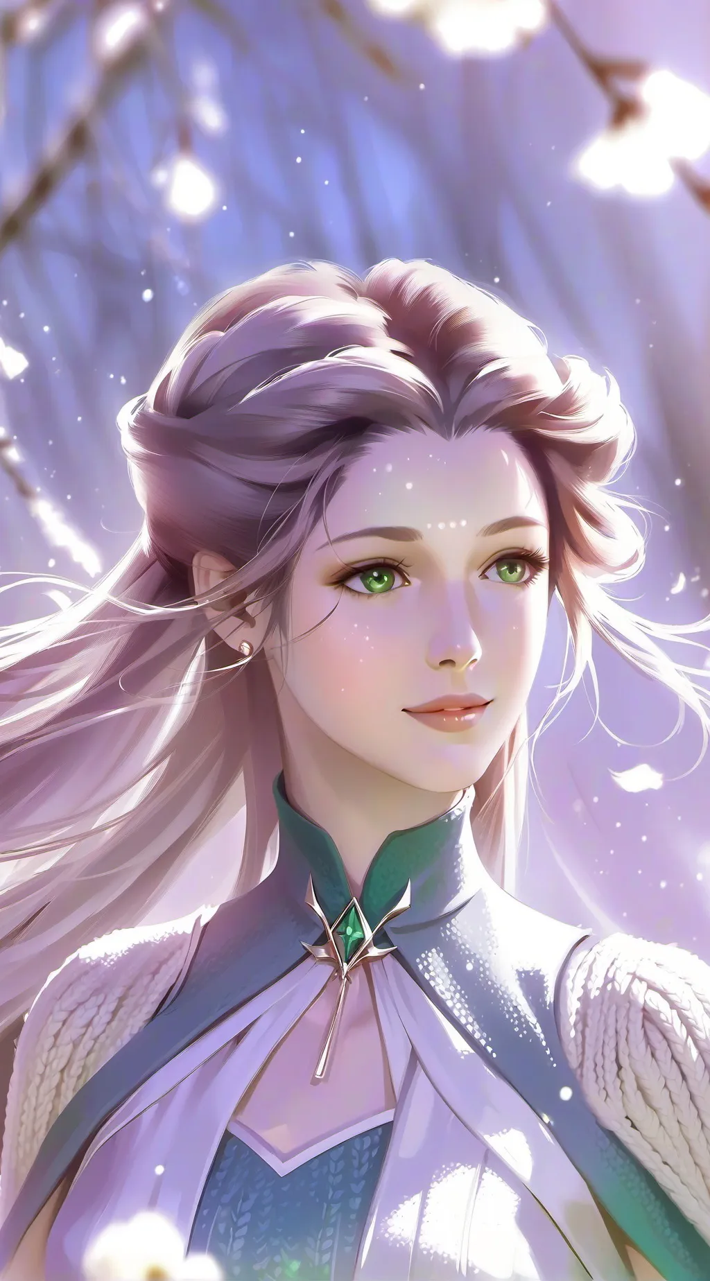 ai character: shine bright woman background