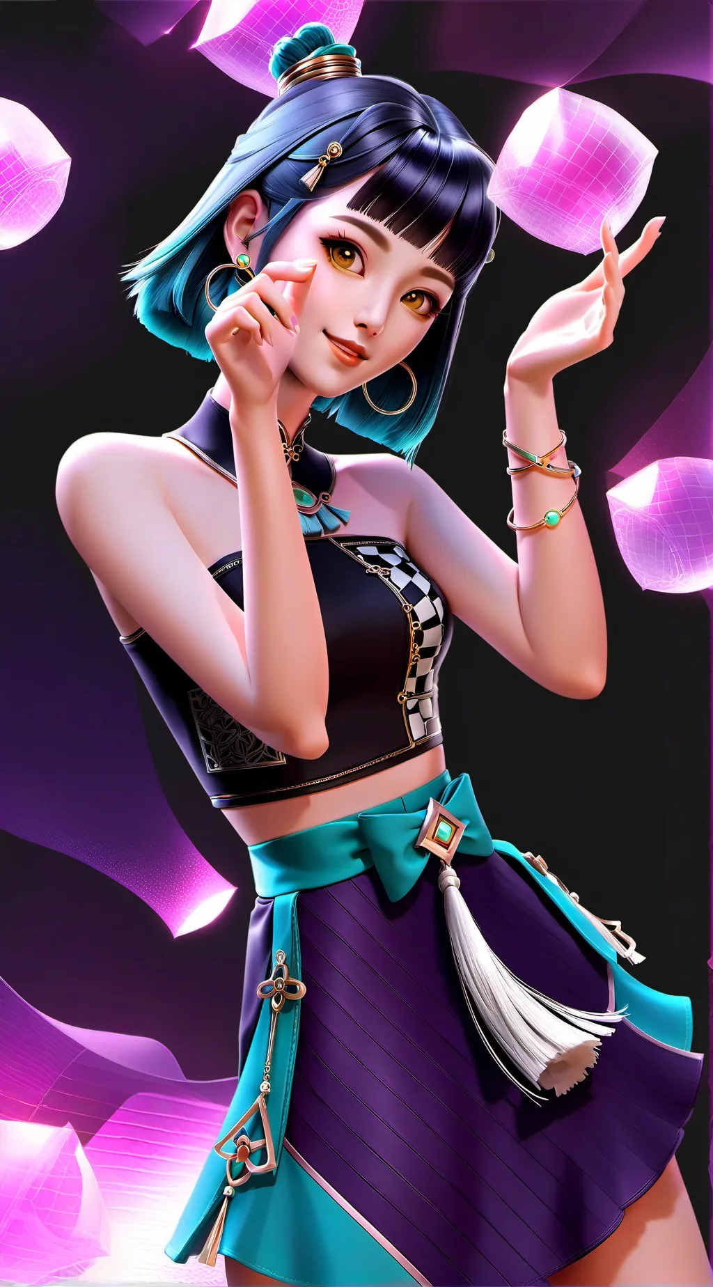 ai character: Dandys world AU background