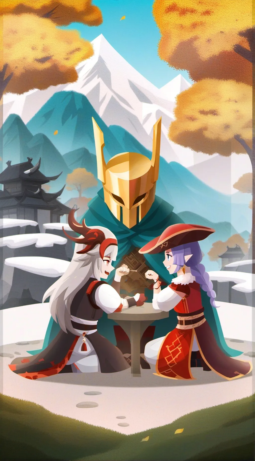 ai character: Ella and Stella background