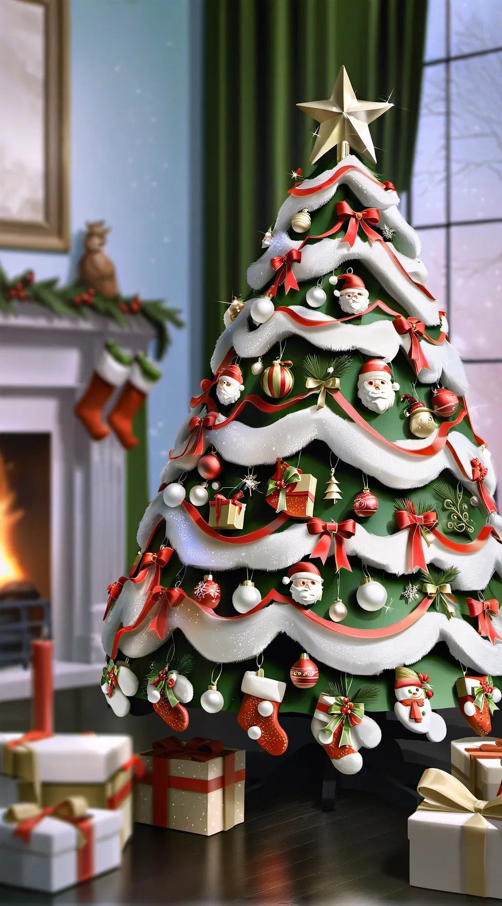 ai character: Christmas background