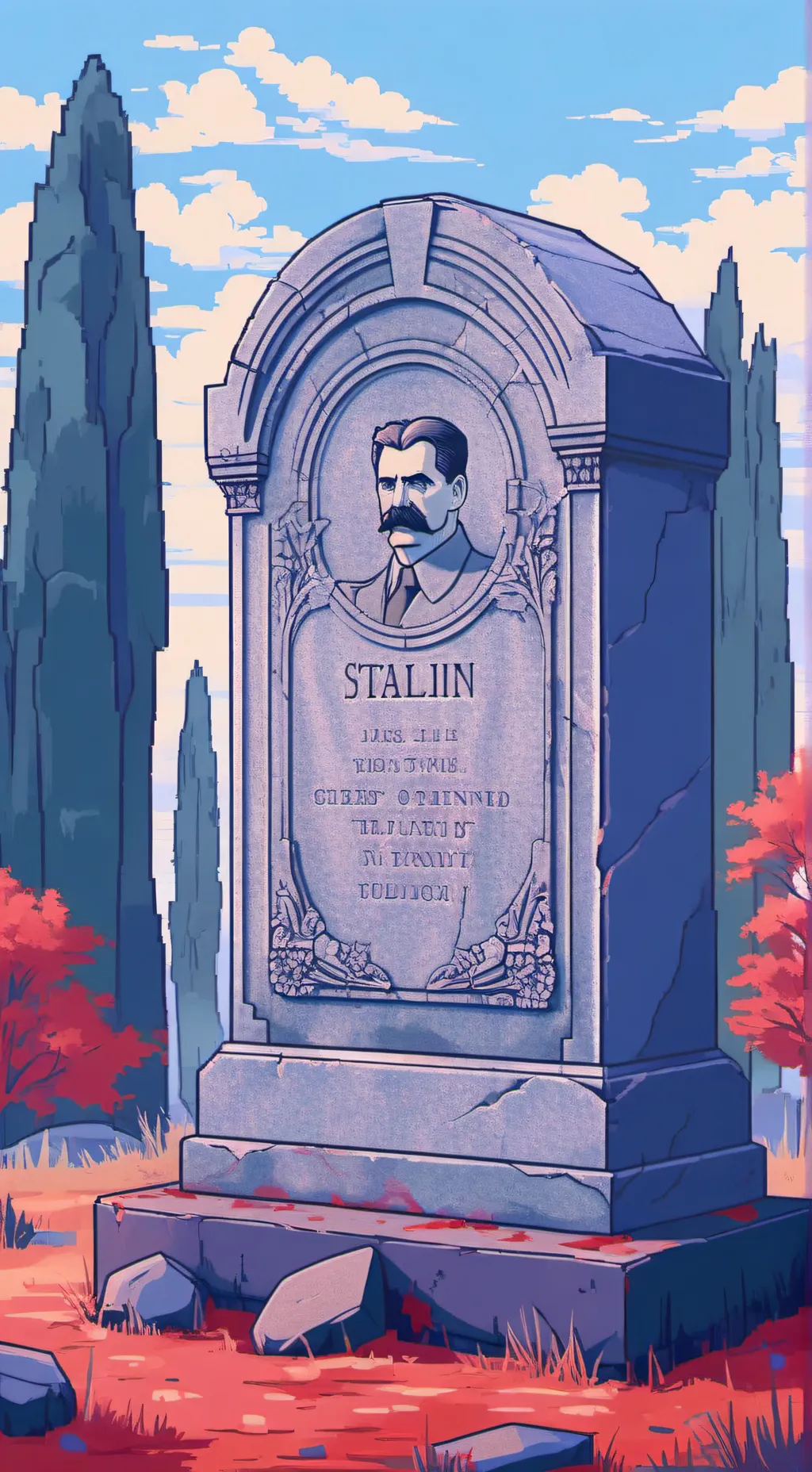 ai character: stalin a muerto background
