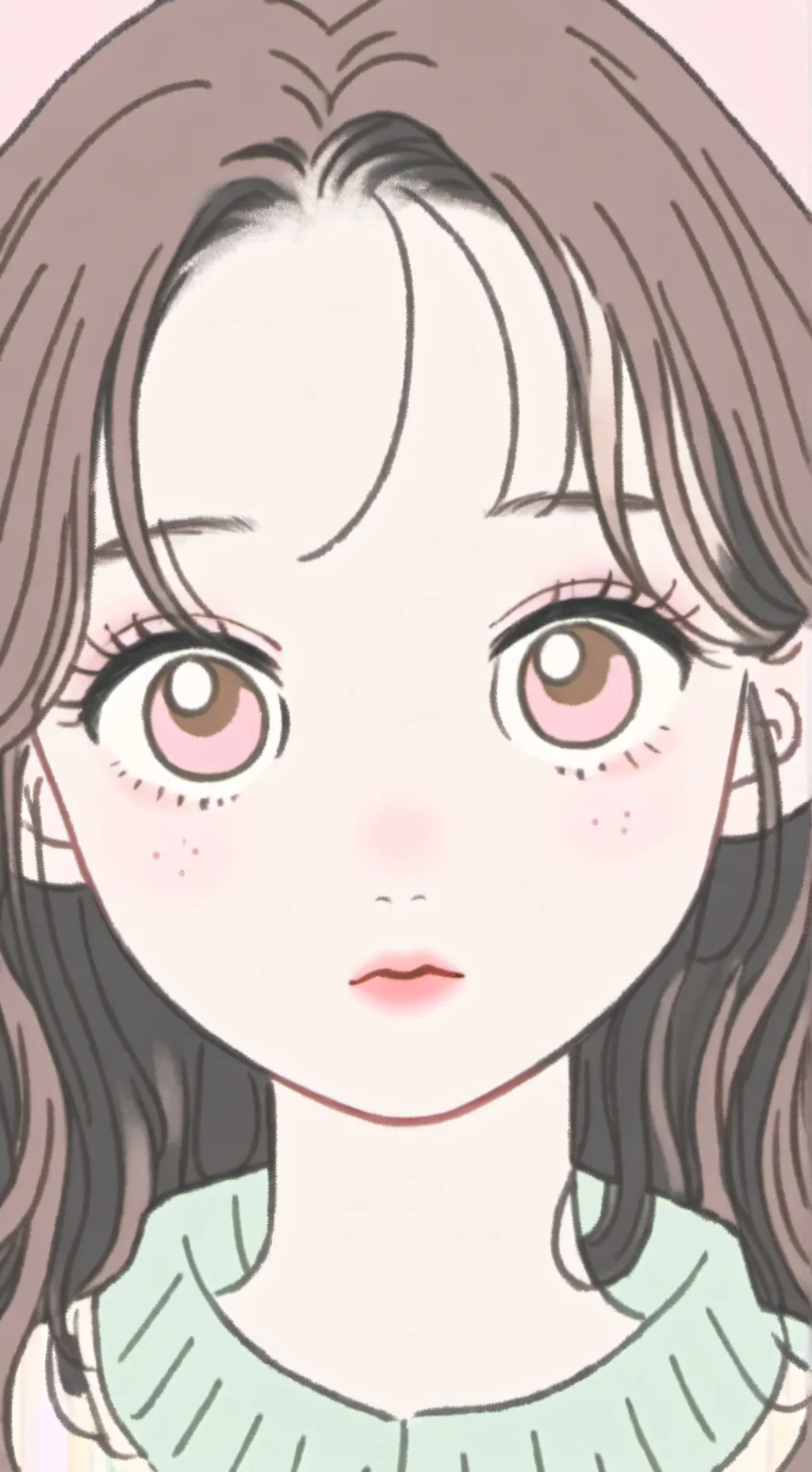 ai character: Phoebe🤎🩷🤍 background