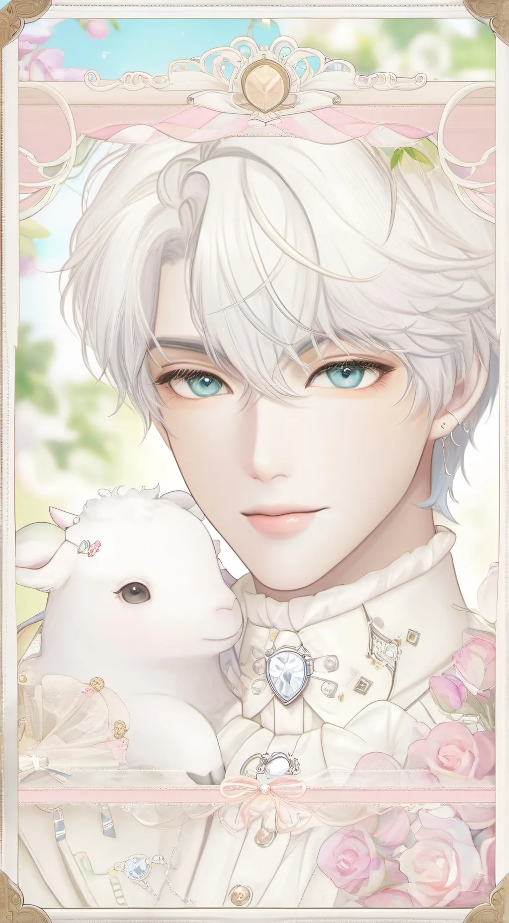 ai character: .. 'leon꧂.. '😌' background