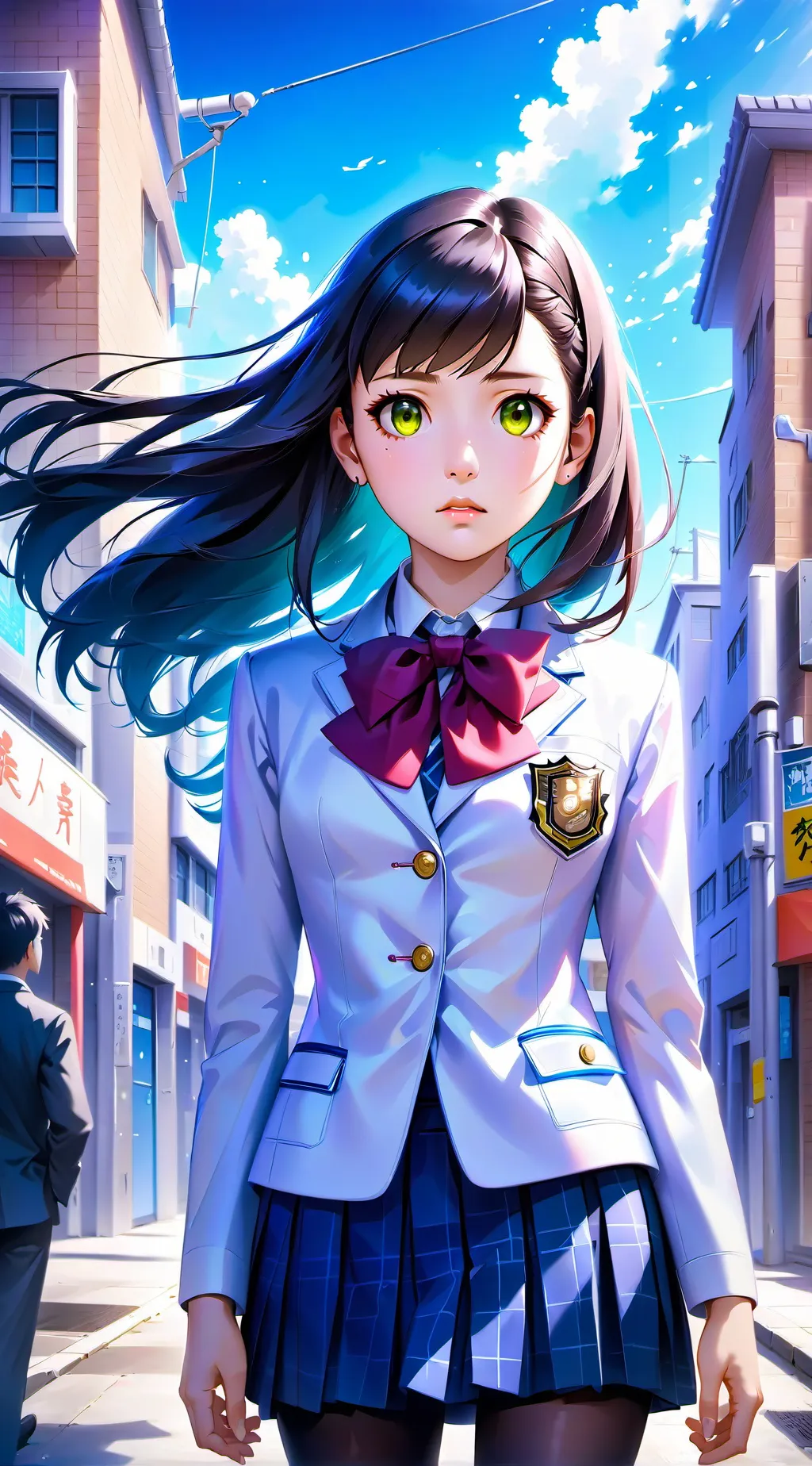 ai character: aizawa kid in U.A. background