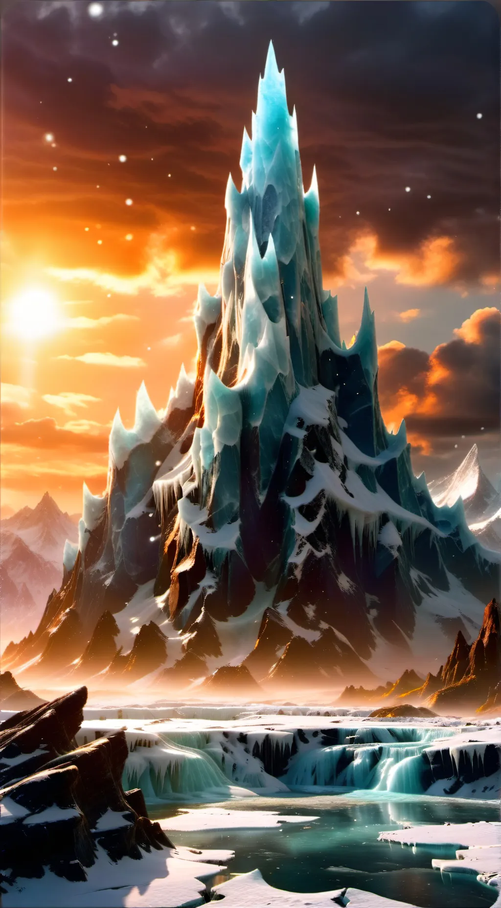 ai character: frozen world  background