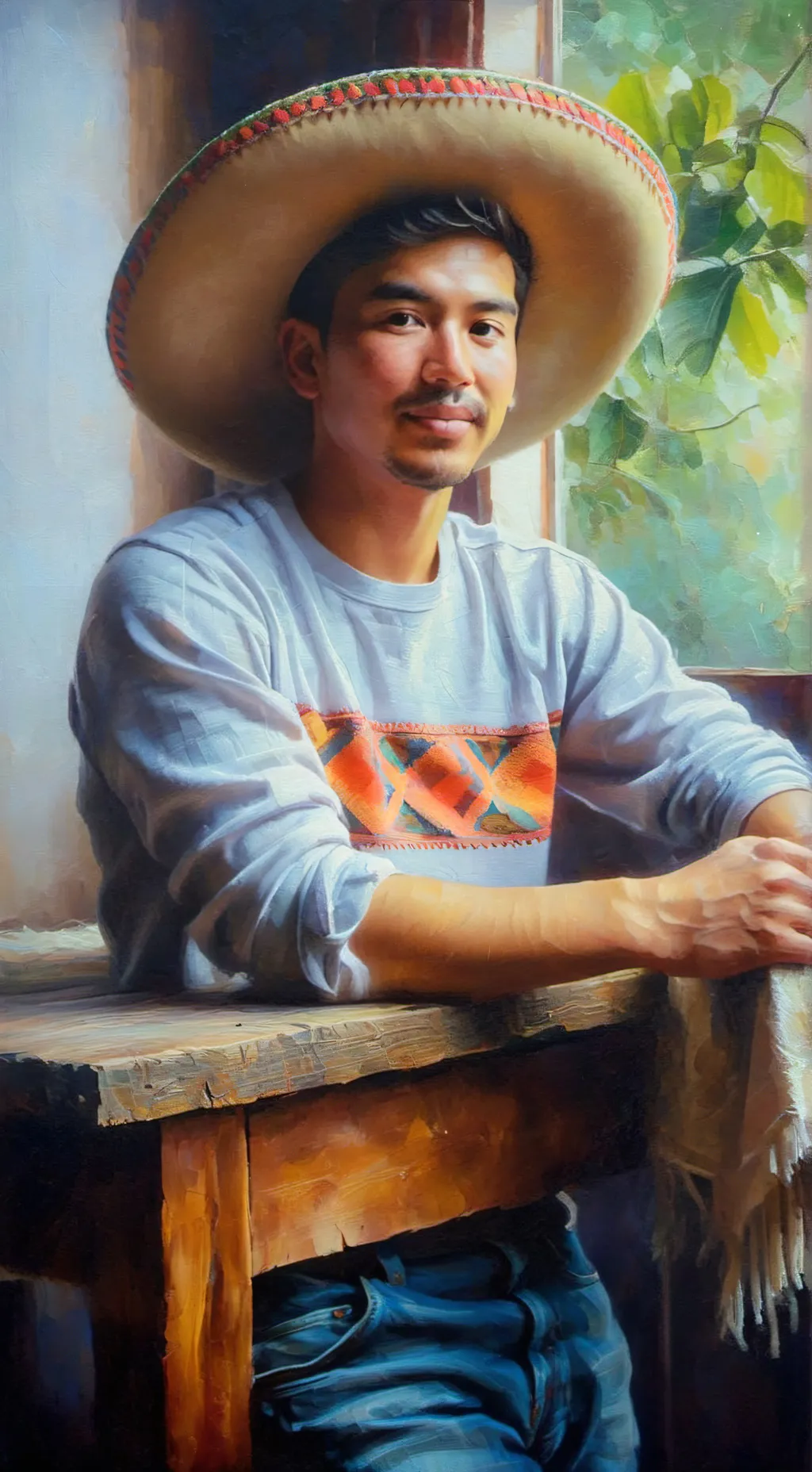 ai character: Mexico man￼ background