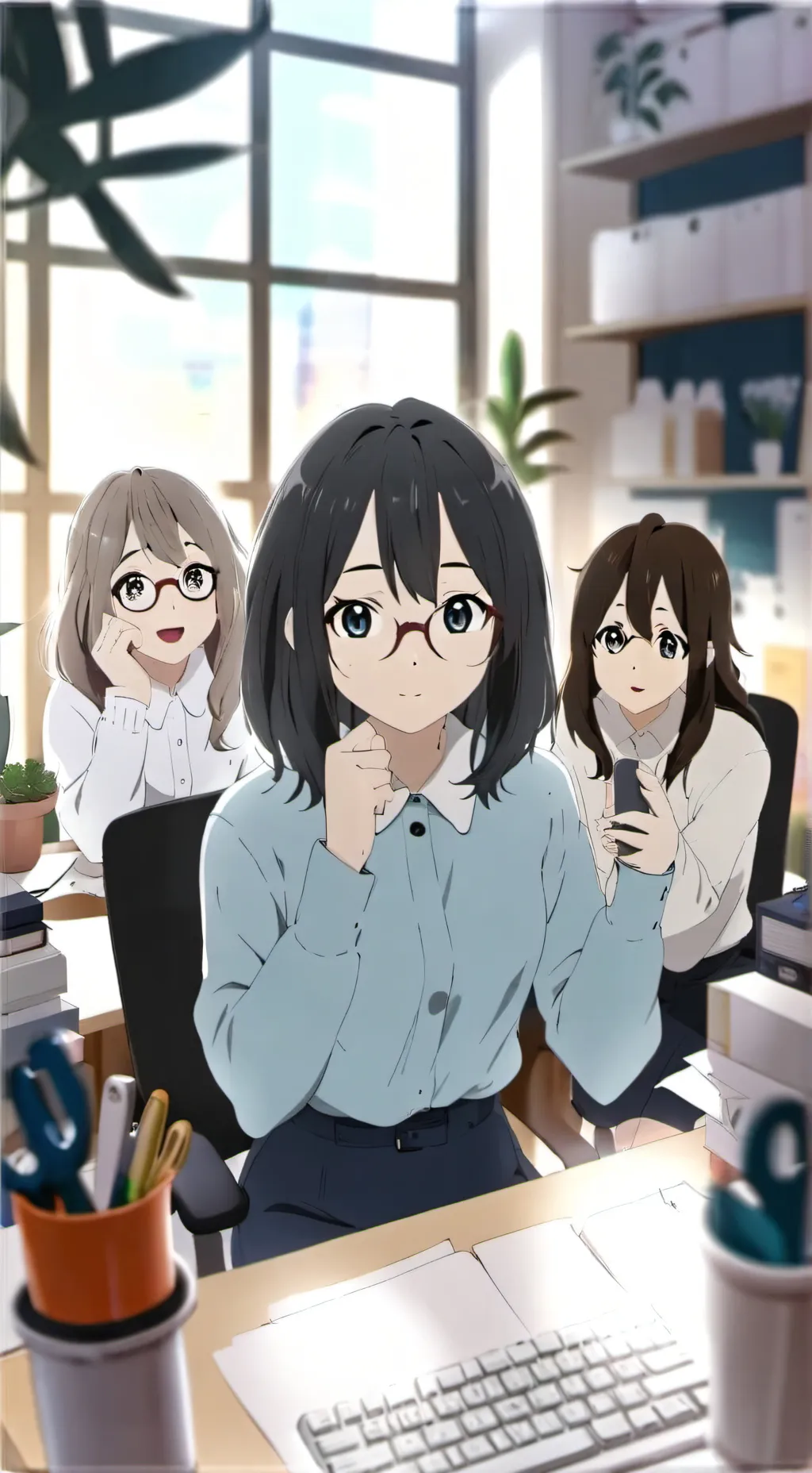 ai character: Your office  background