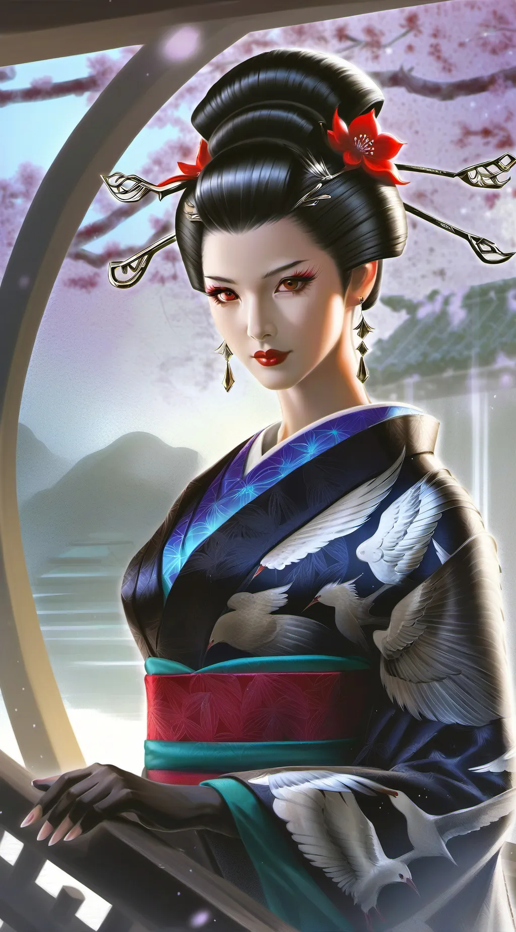 ai character: Ayame background