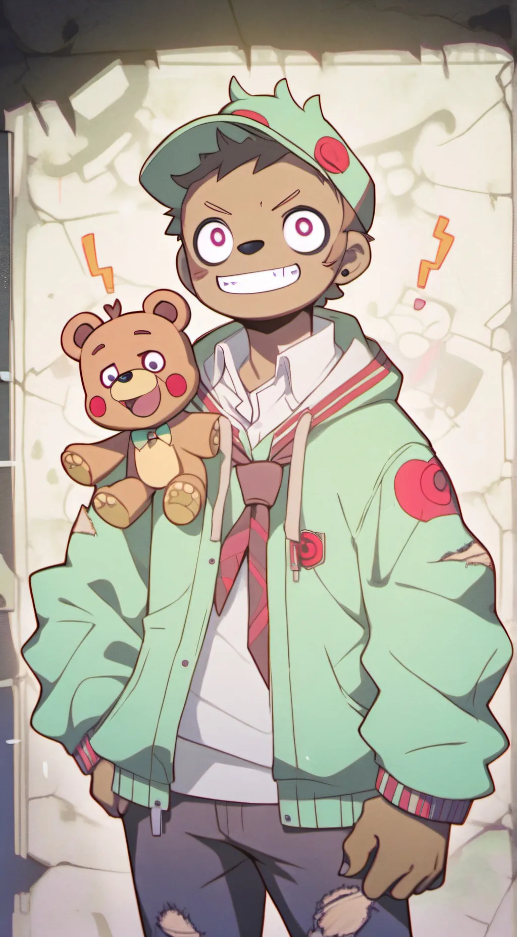 ai character: Mha x fnaf  background