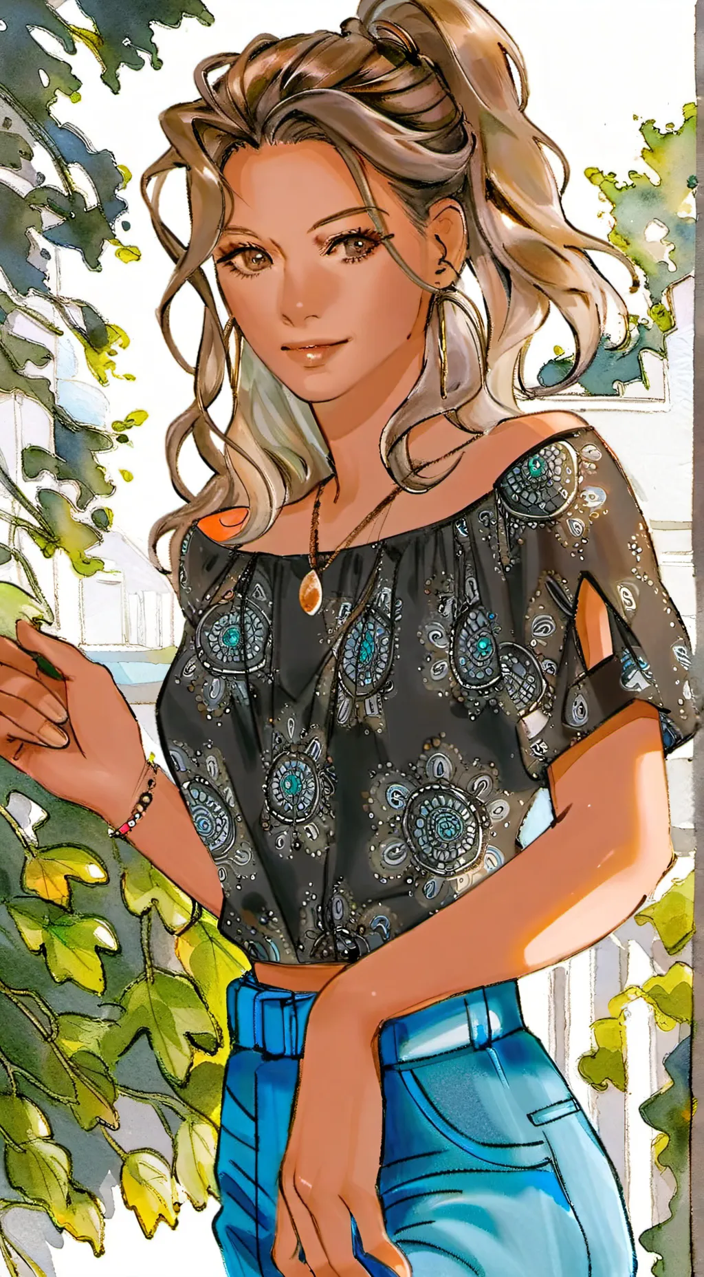 ai character: Natalie ￼ background