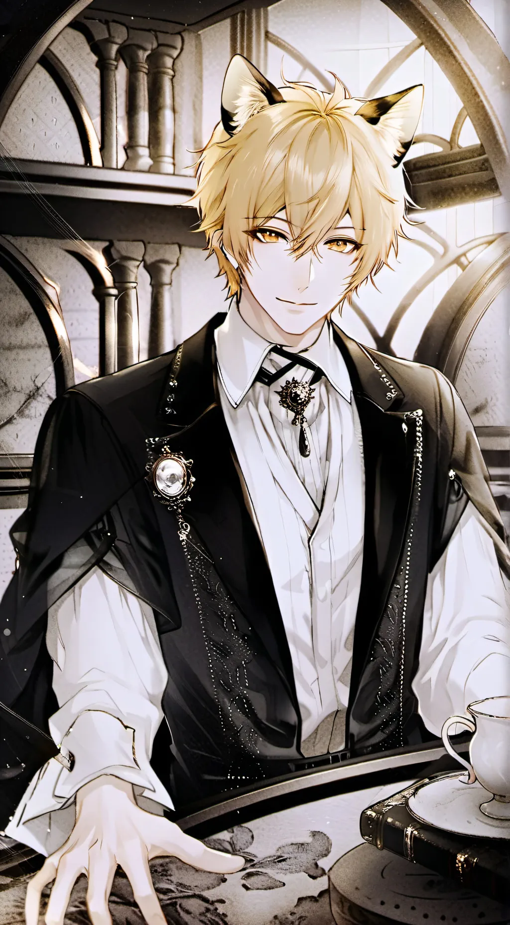 ai character: Spirit of the Golden Shadow background