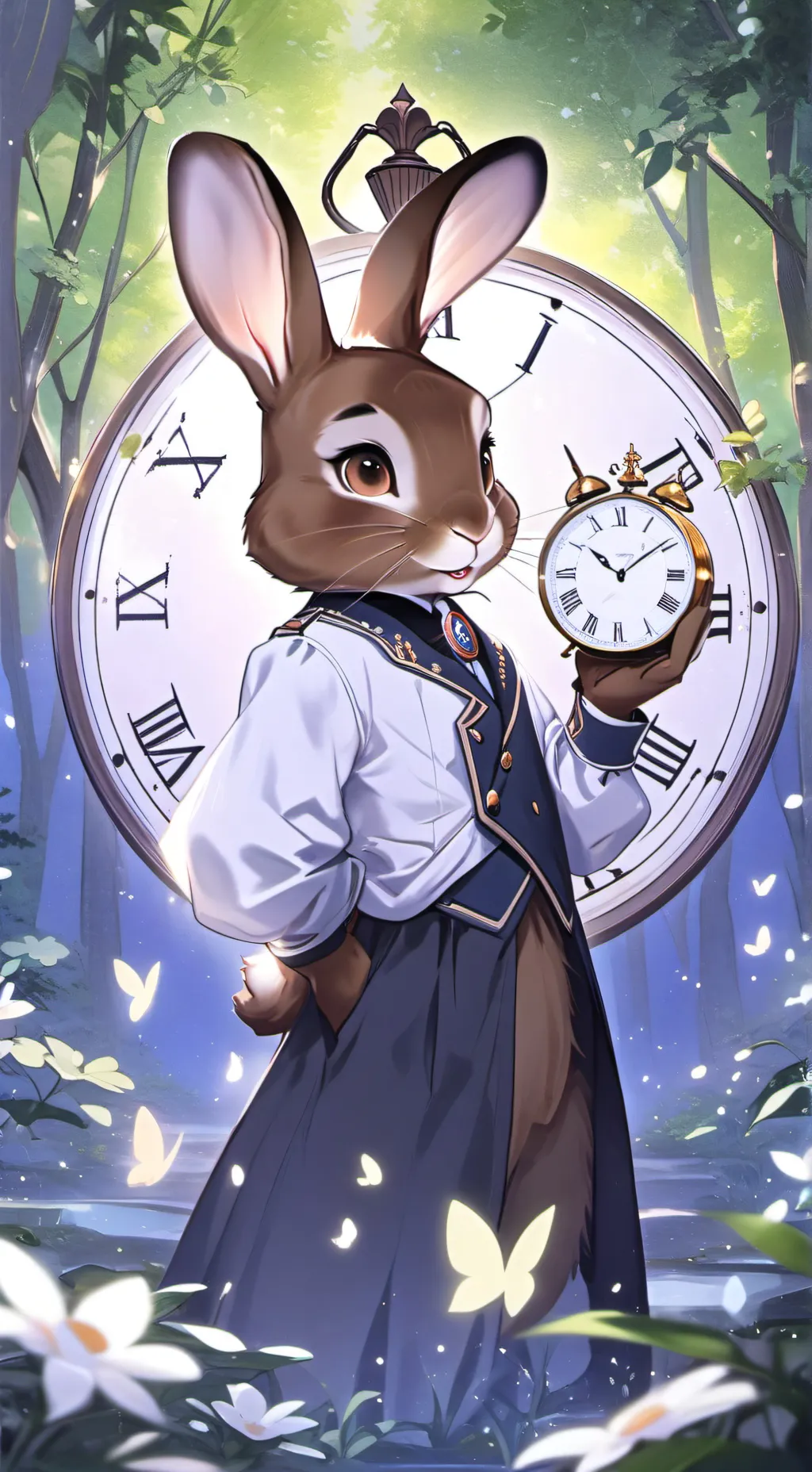ai character: 🐰🐭часы😭😖🕛 background