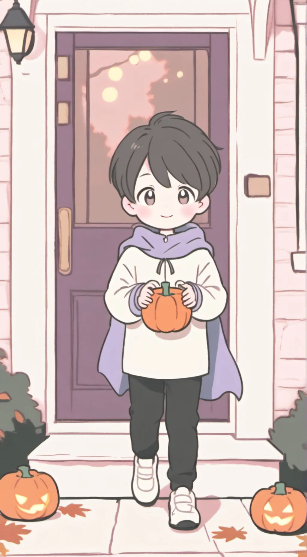 ai character: happy Halloween my background