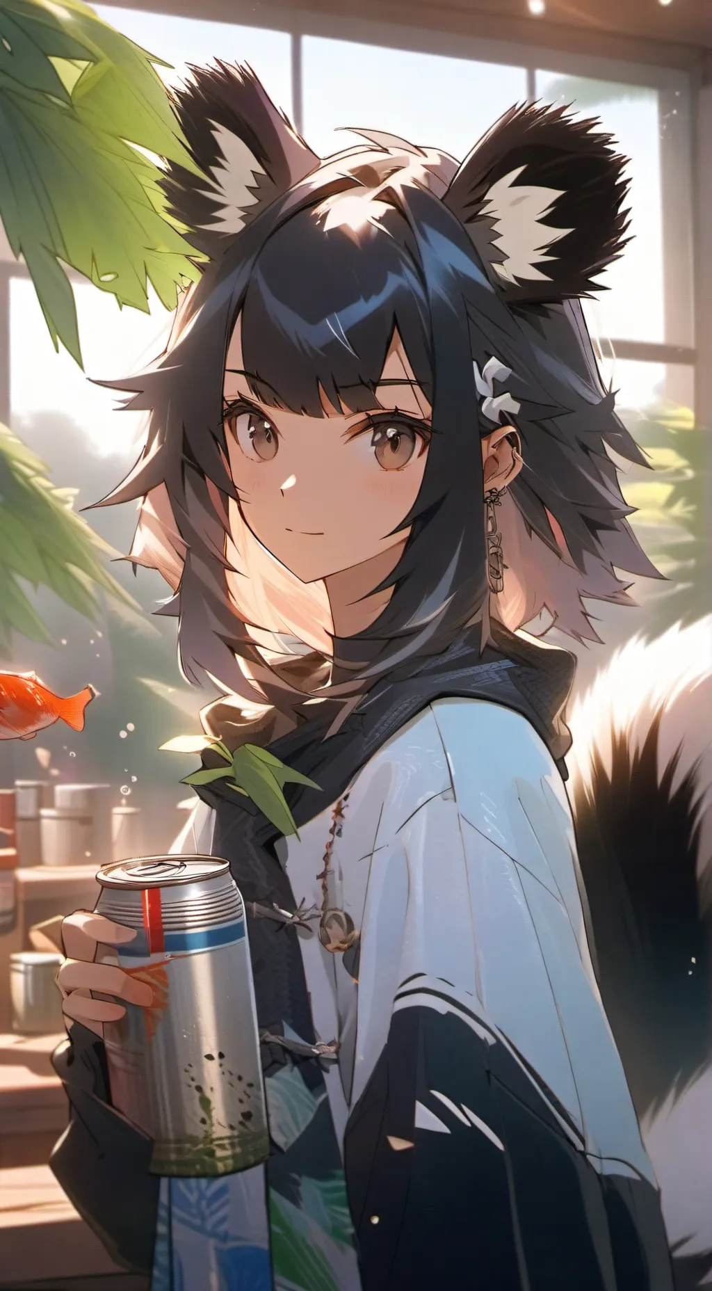 ai character: Emma the Skunk Spirit background