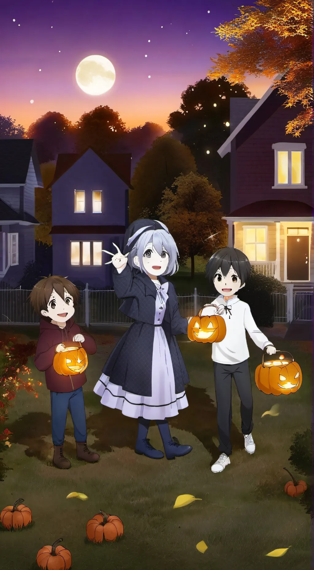 ai character: States+CHHalloween background