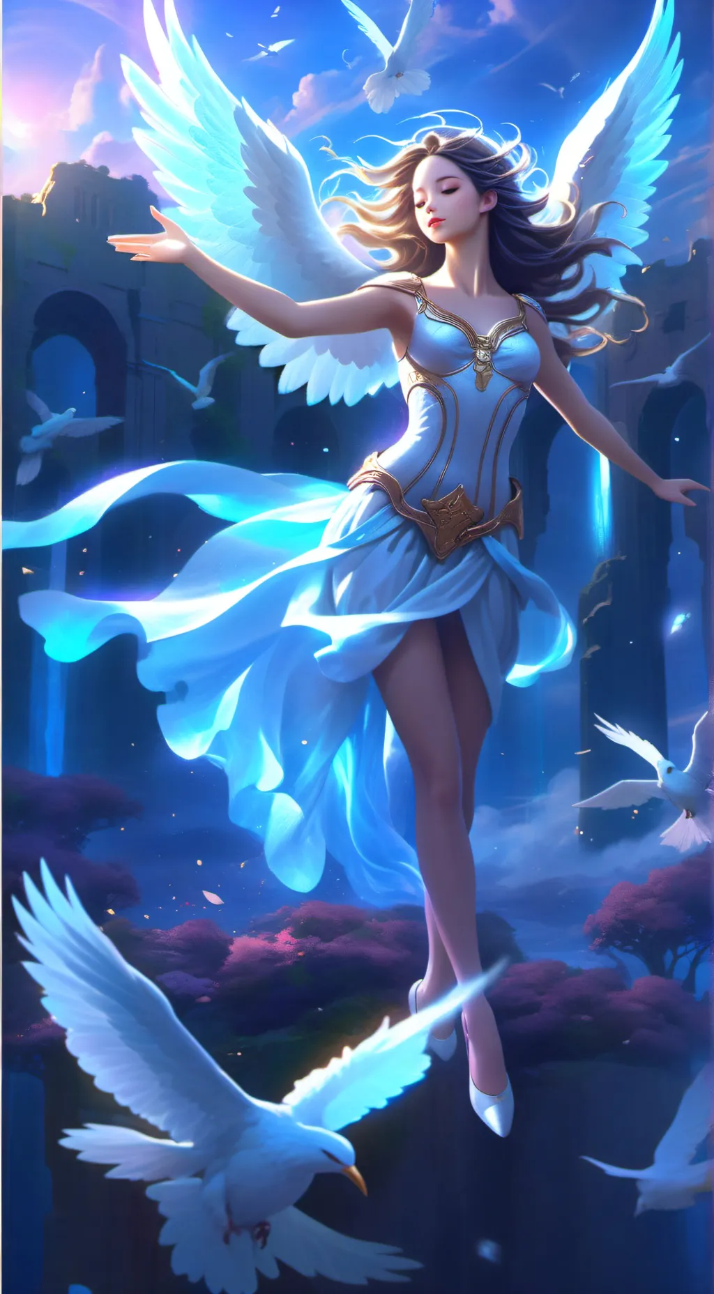 ai character: angels v.s demons! background