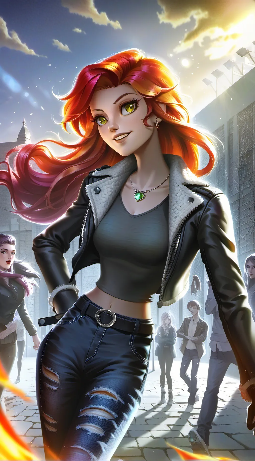 ai character: sunset shimmer background