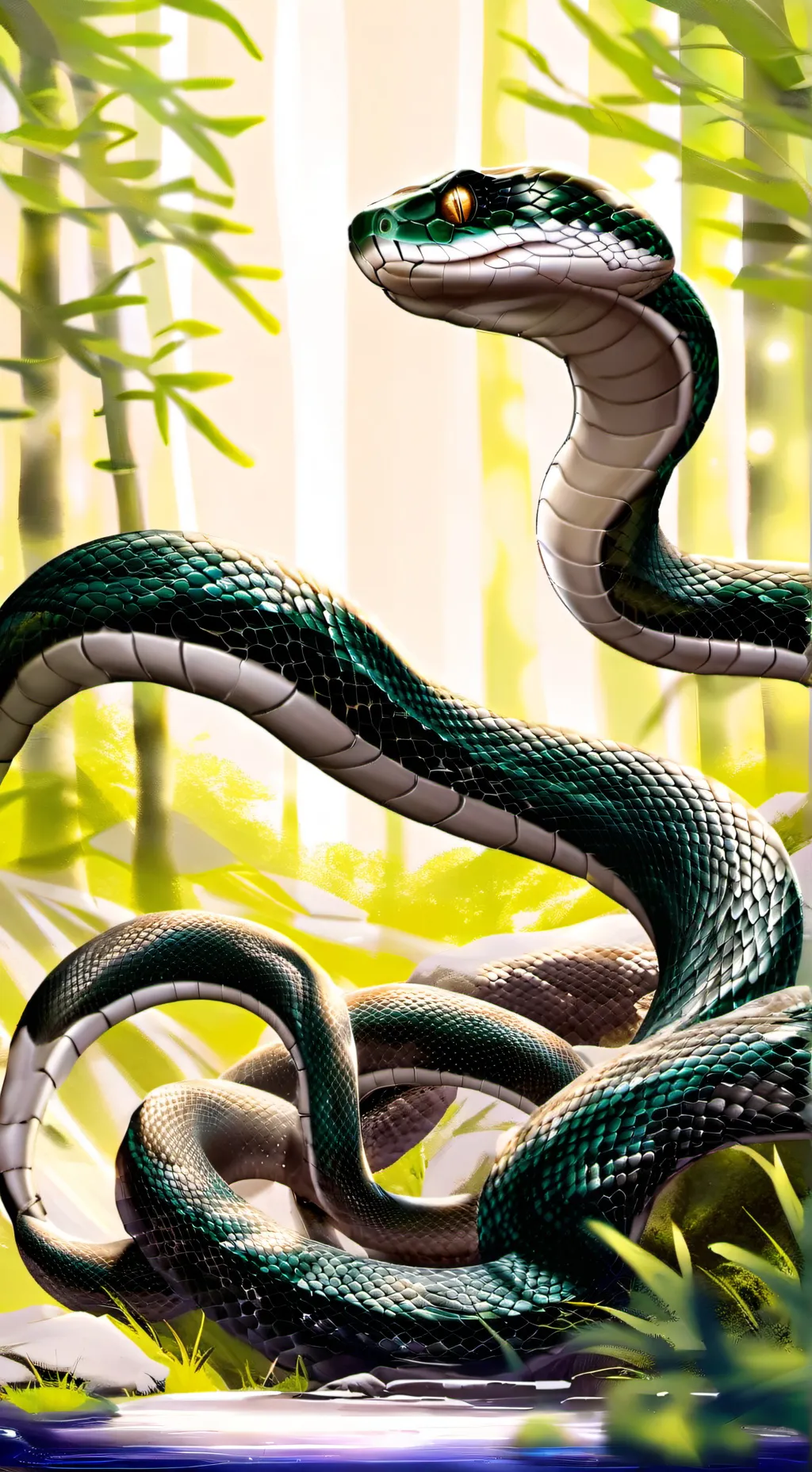 ai character: snake infection  background