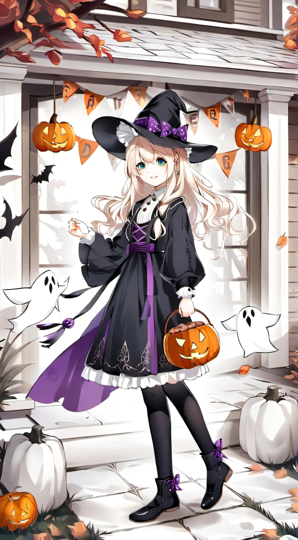 ai character: Mha halloween!!! background