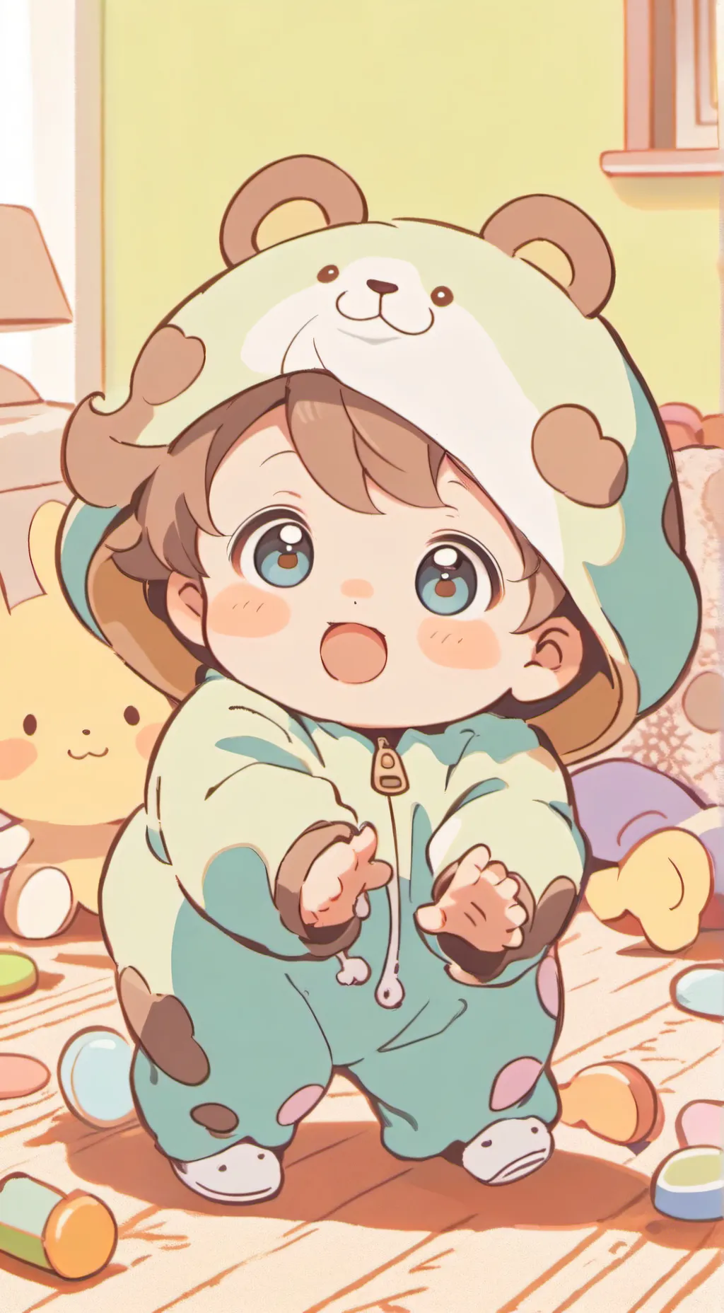 ai character: Straykids Babies background