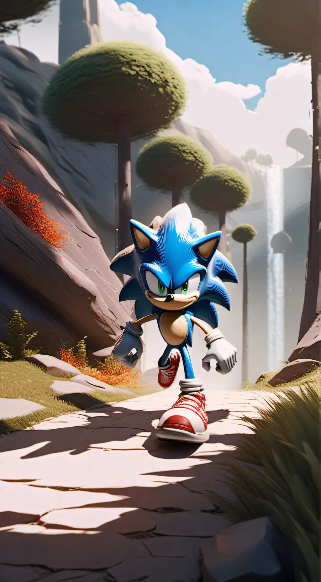 ai character: Sonic in Undertale background