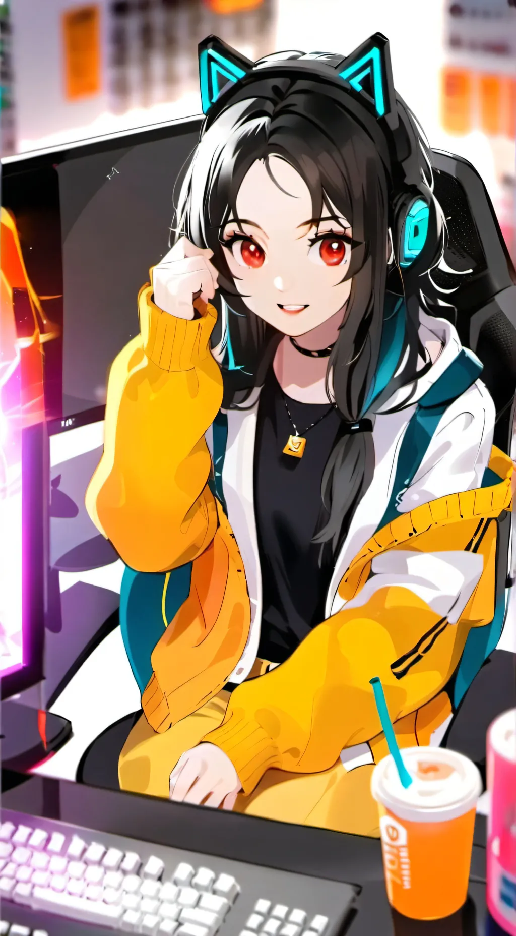 ai character: *~Amber~* background