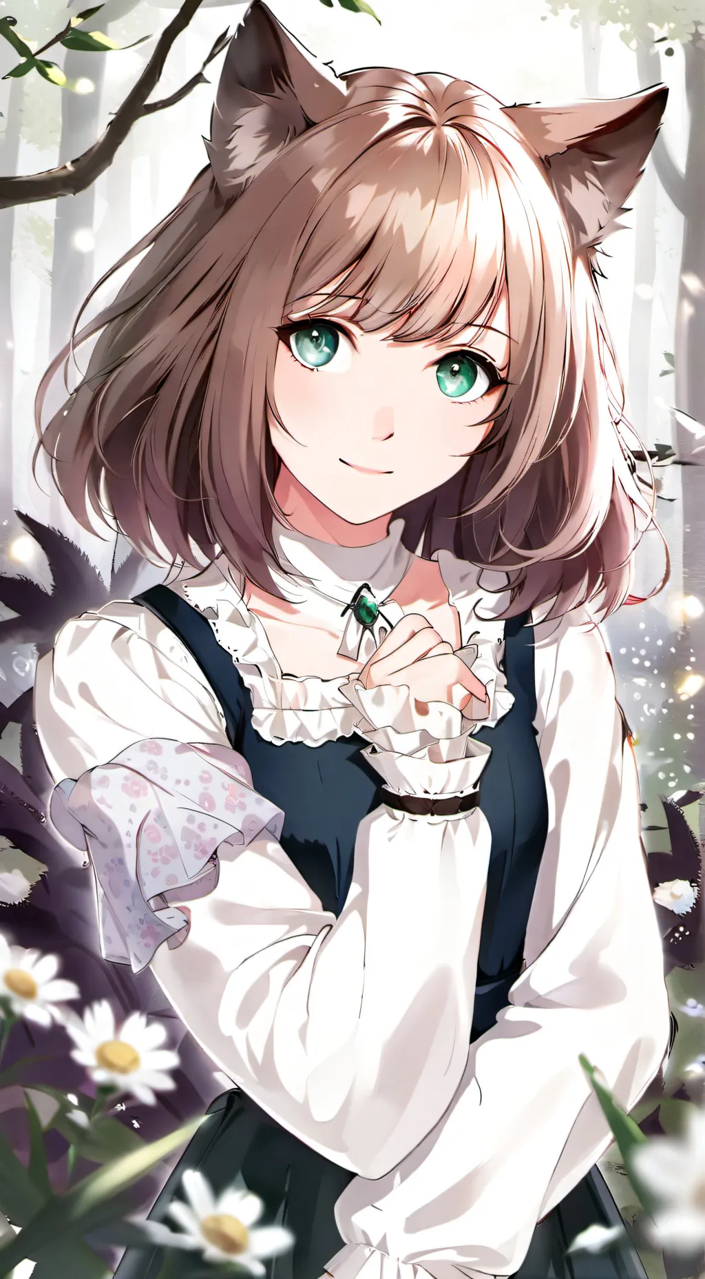 ai character:  furry girl background