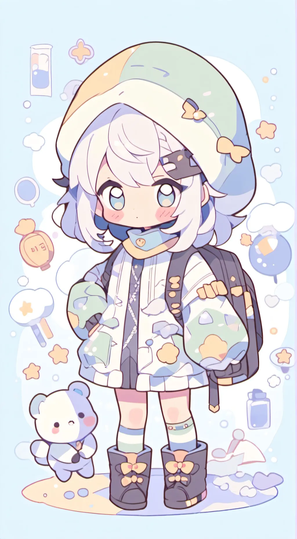 ai character: Tu hija obediente  background