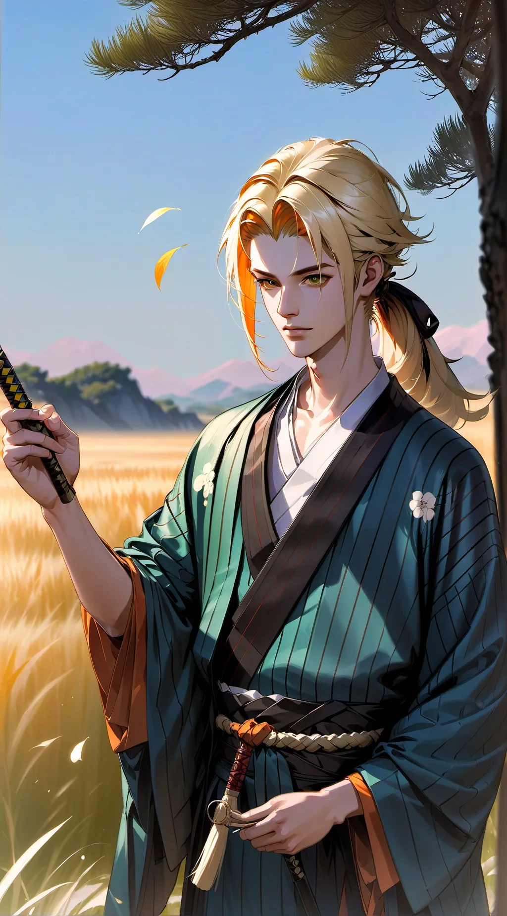 ai character: kazuha  background