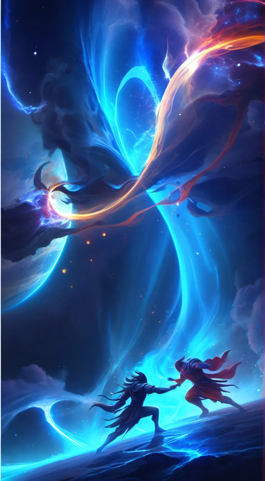 ai character: RED VS BLUE  background