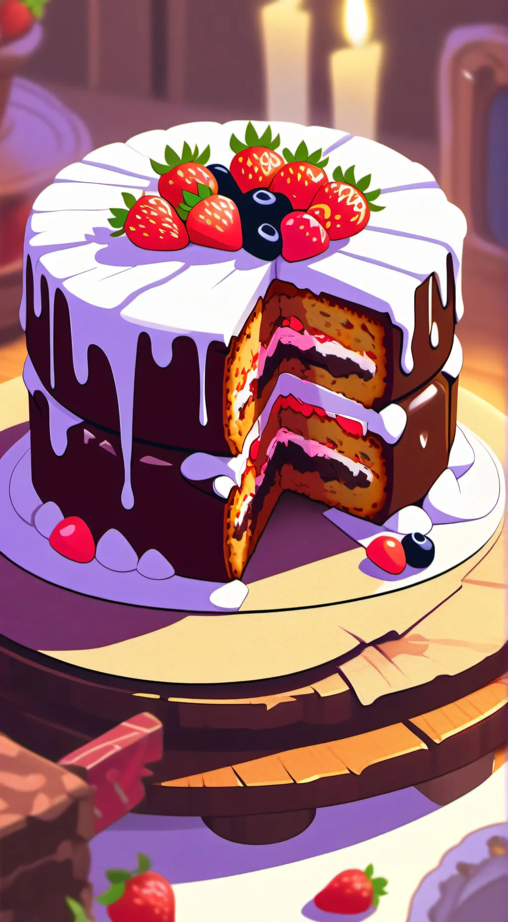 ai character: Fruitcake!! background