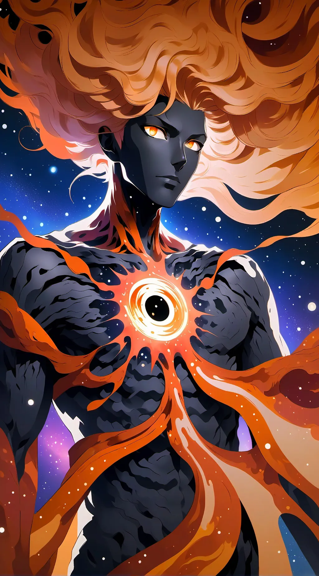 ai character: Vlakc Black  background