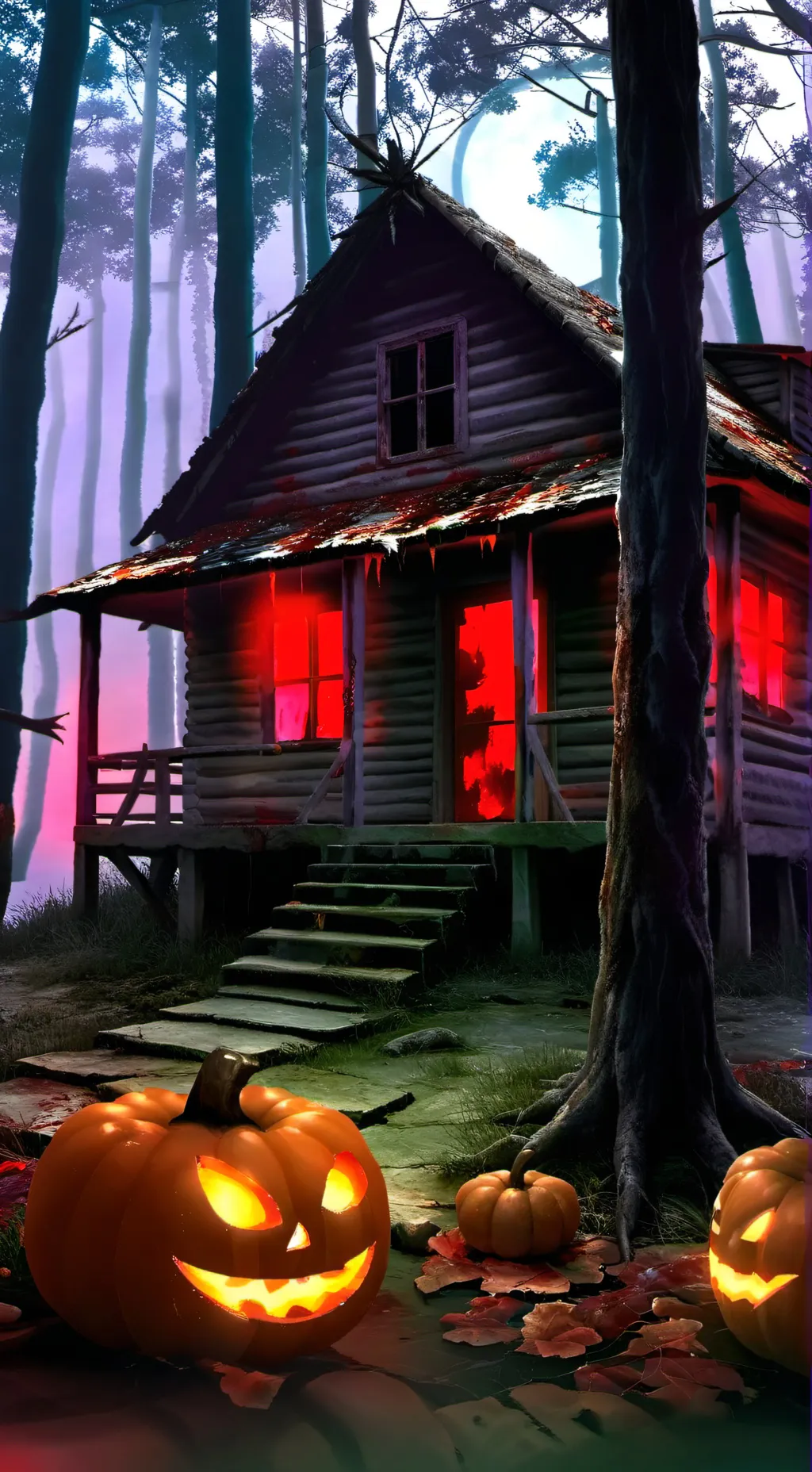 ai character: Forsaken Halloween background