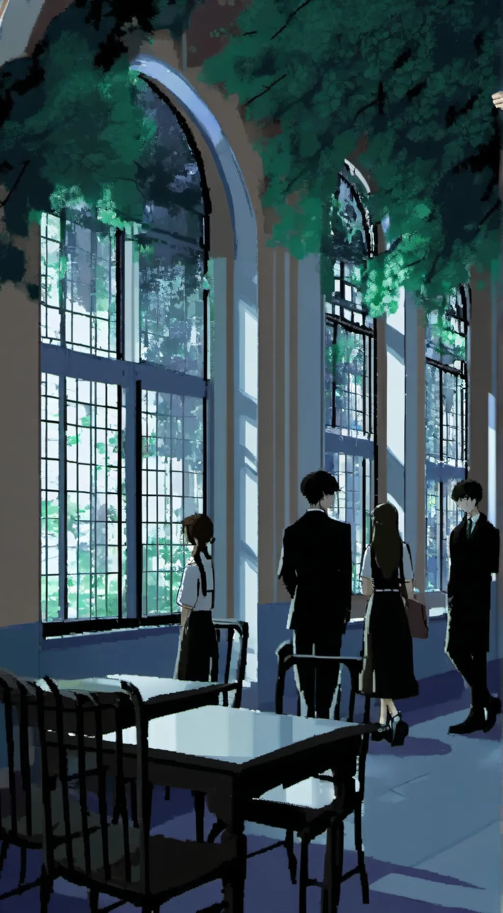 ai character: Highschool  background