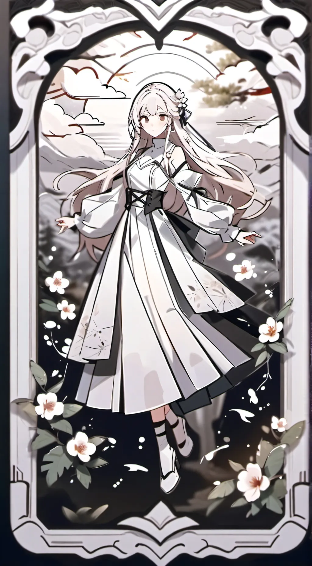 ai character: Cloudy background