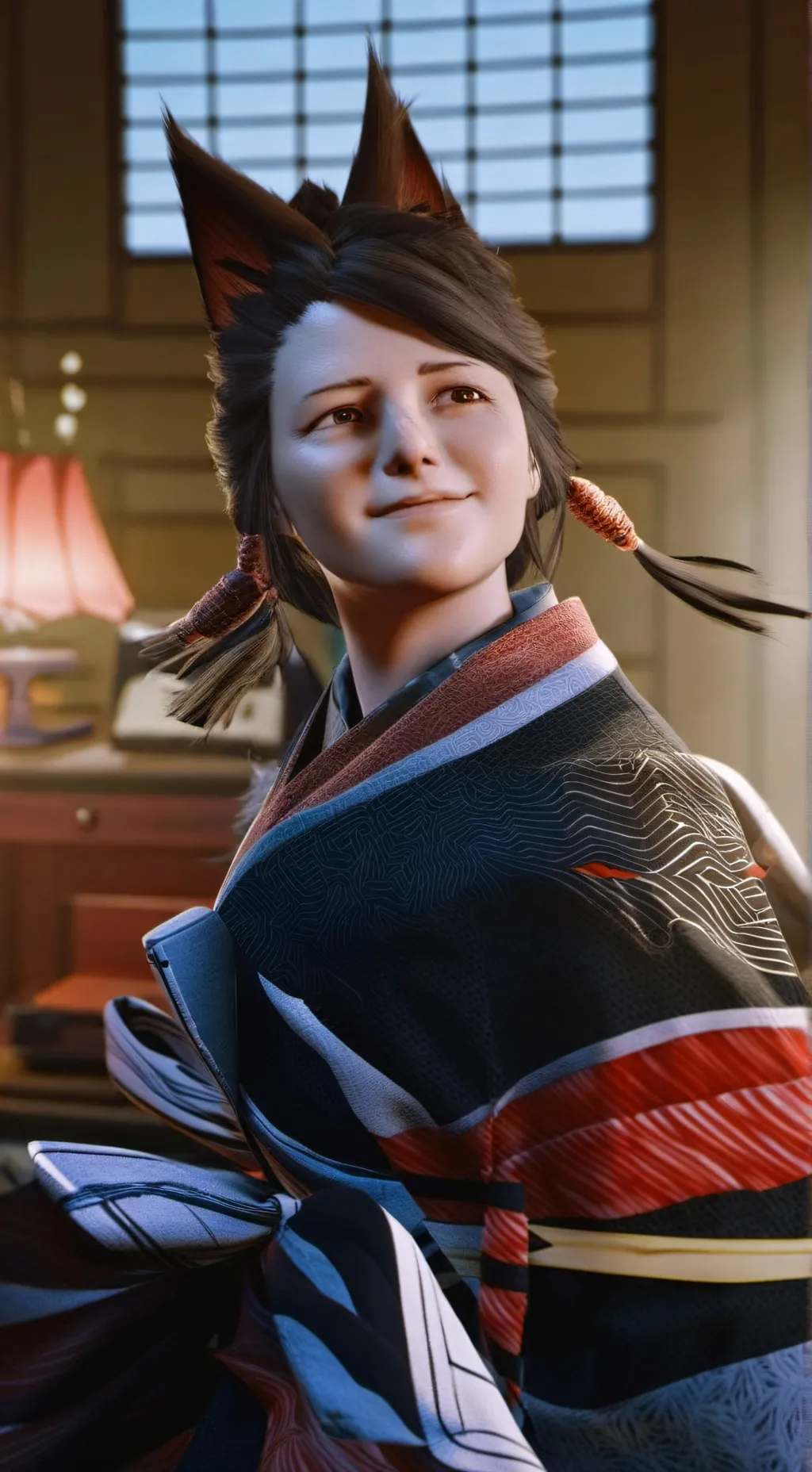 ai character: Curious Feline Rival background