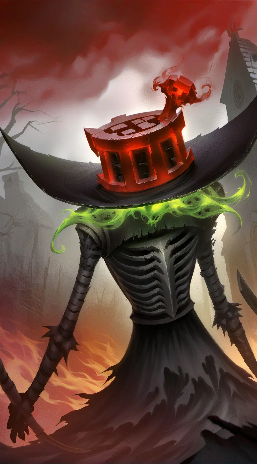 ai character: The virus is evil background