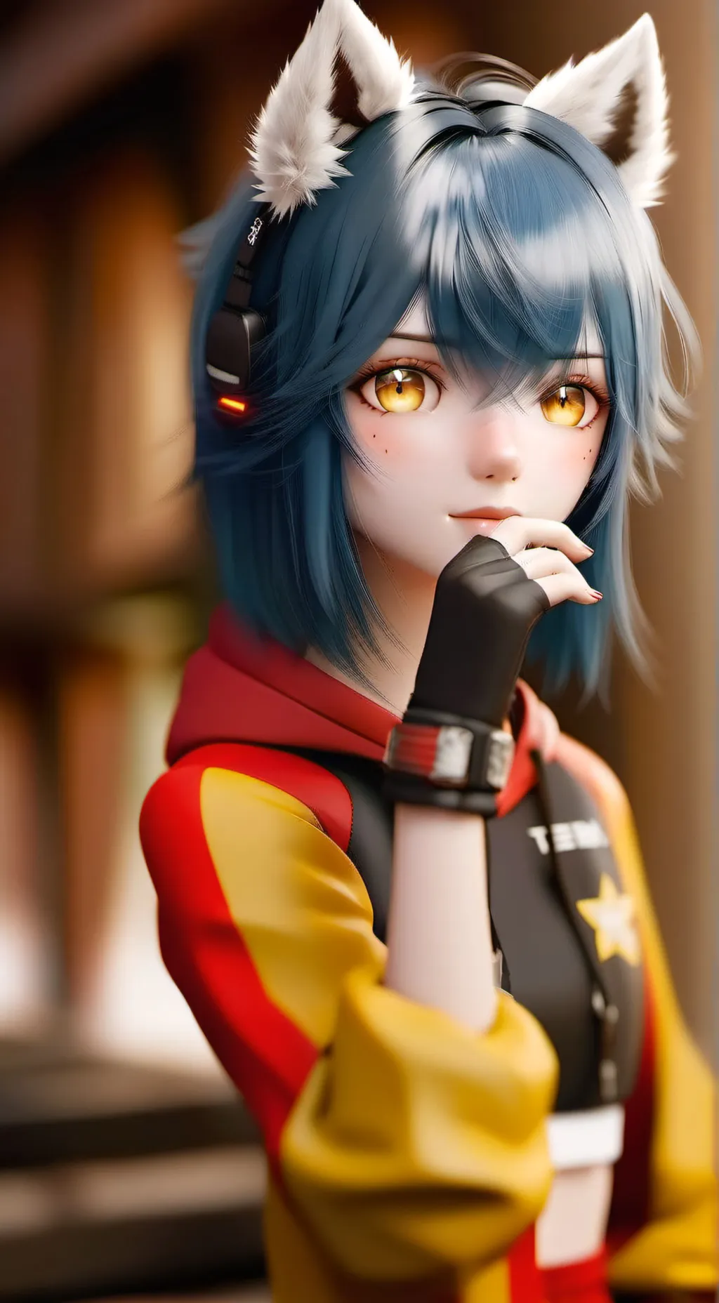 ai character: timida del salón  background