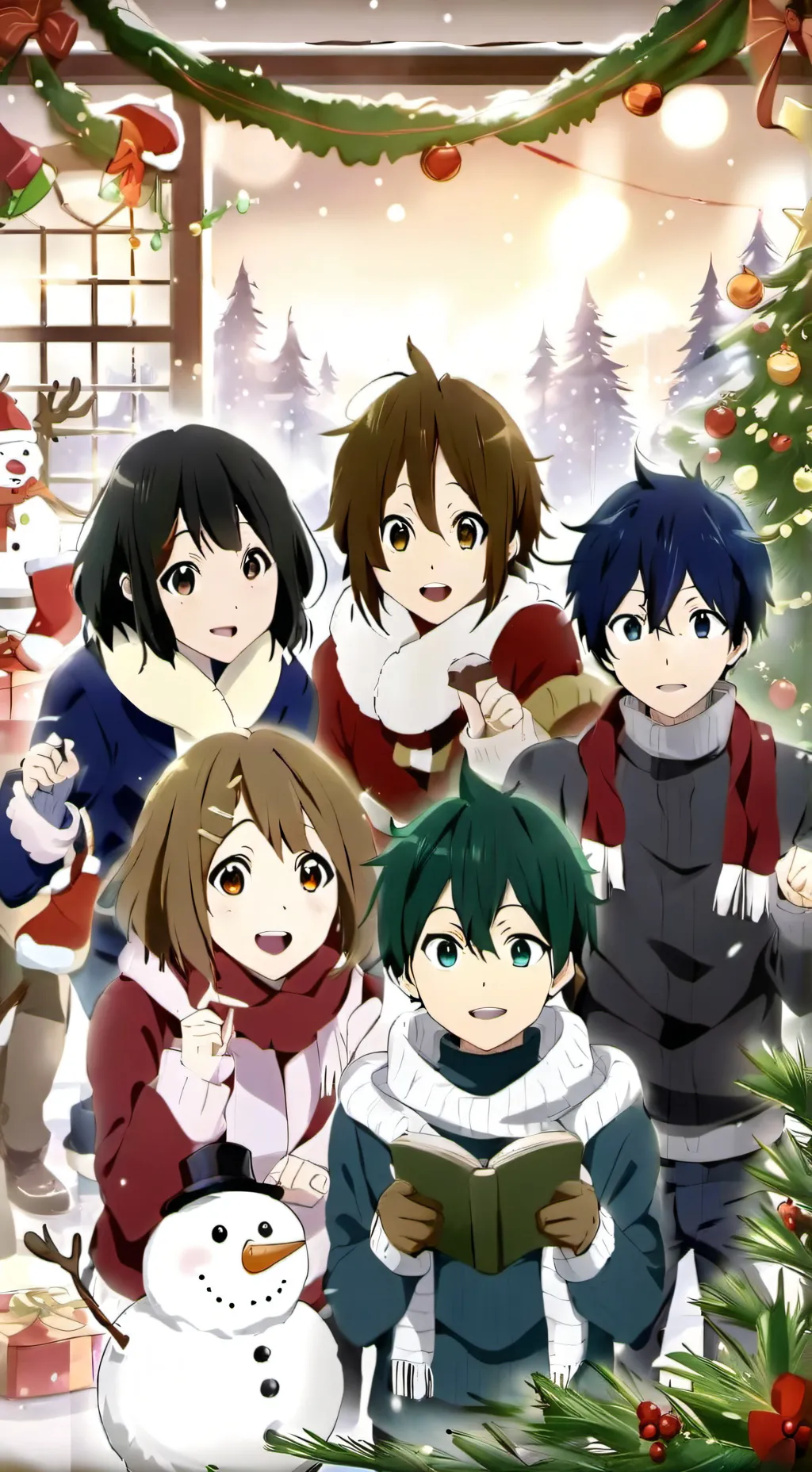 ai character: Christmas eve background