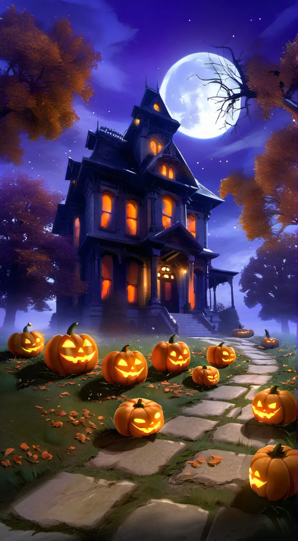 ai character: MHA Halloween  background